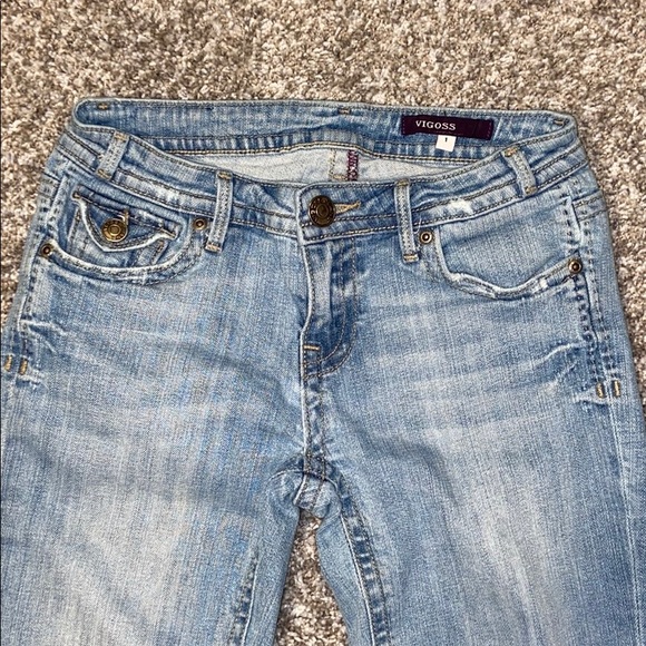 Vintage Juniors Vigoss light wash, size 1, flare - Picture 7 of 12